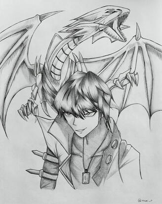 Kaiba + Blue-Eyes White Dragon (Yu-Gi-Oh!)